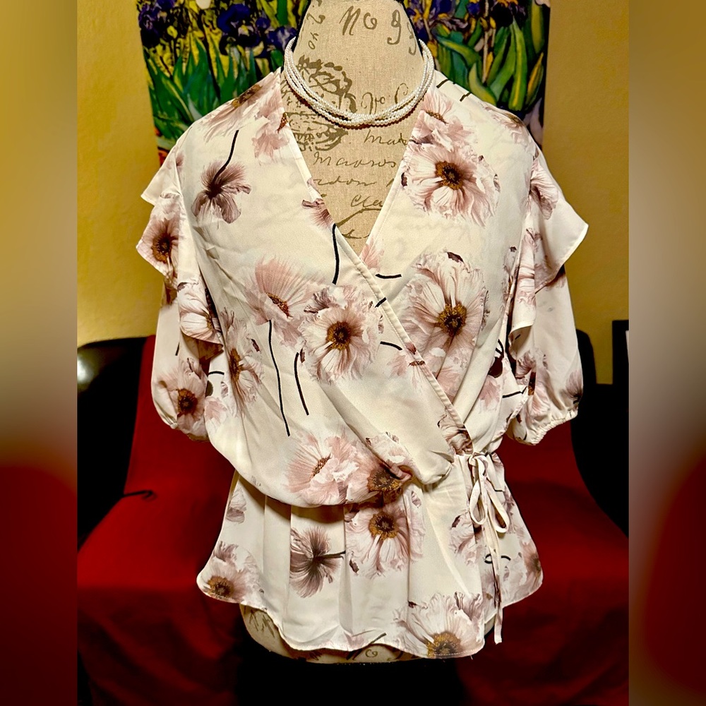 Summer floral blouse by Express